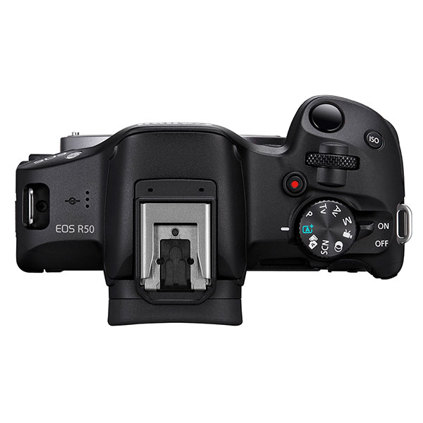 Canon EOS R50, top