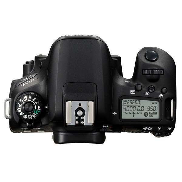 Canon 77D, top