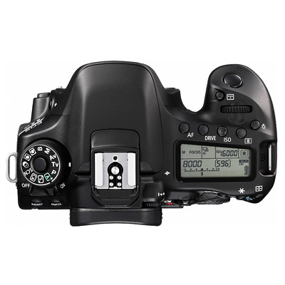 Canon 80D, top