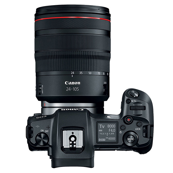 Canon EOS R, top