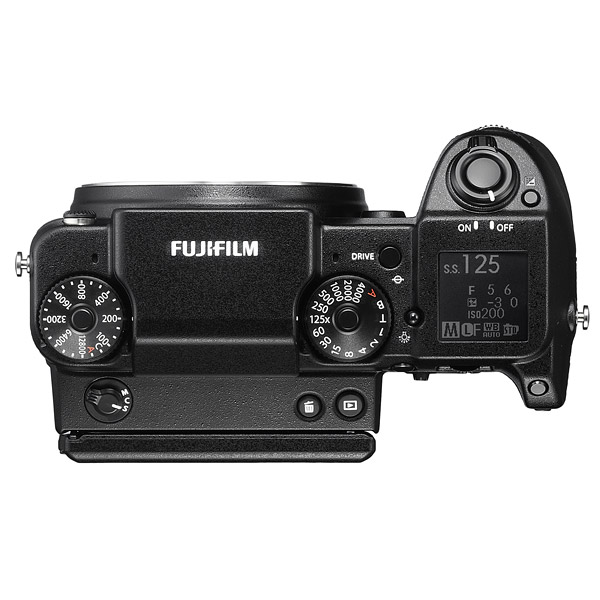 Fujifilm GFX 50S, top