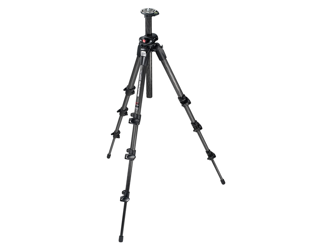 Manfrotto 190 Treppiede In Alluminio 3 Sezioni Con Testa A 3 Vie - MK190X3-3W1 - Nero