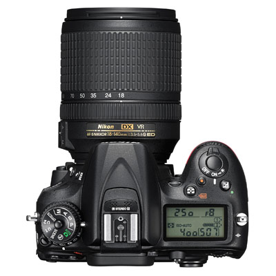 Nikon D7200, top