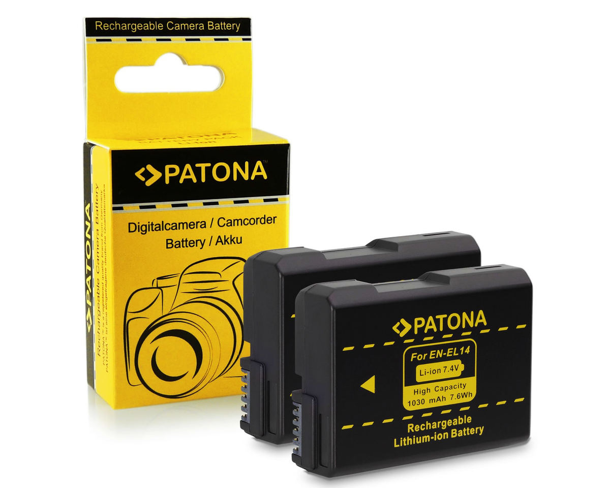 2 unidades, 1030 mAh Batería PATONA Protect V1 NP-FW50 