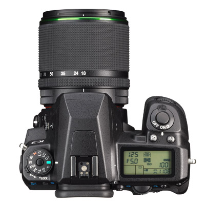 Pentax K-3, top