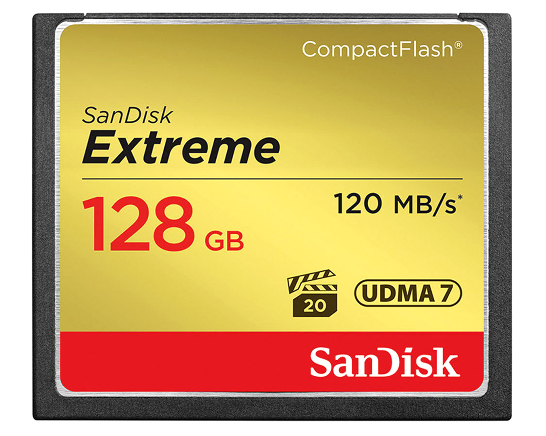 Sandisk Extreme CF 128 GB (120 MB/s)