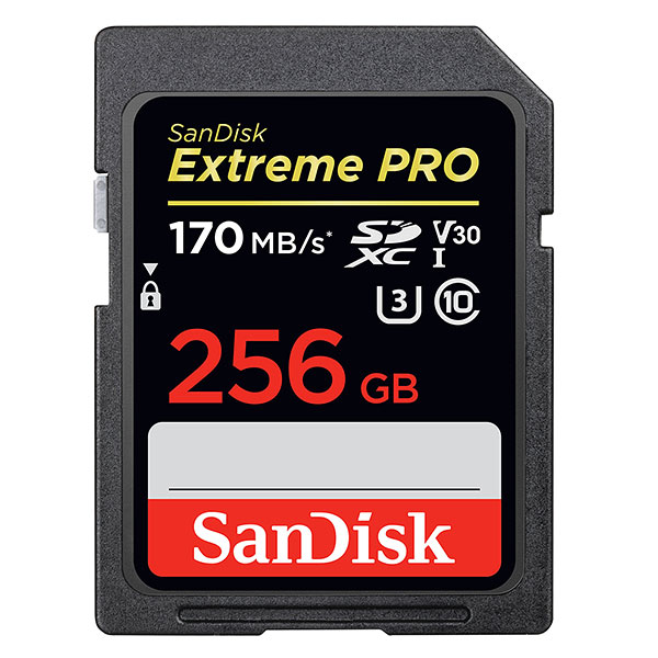 Sandisk SDXC Extreme Pro 256 GB (170 MB/s)