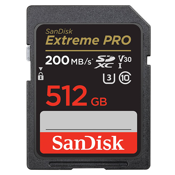 Sandisk SDXC Extreme Pro 512 GB (200 MB/s)